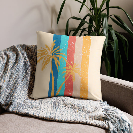 Stripe Palms Pillow Case