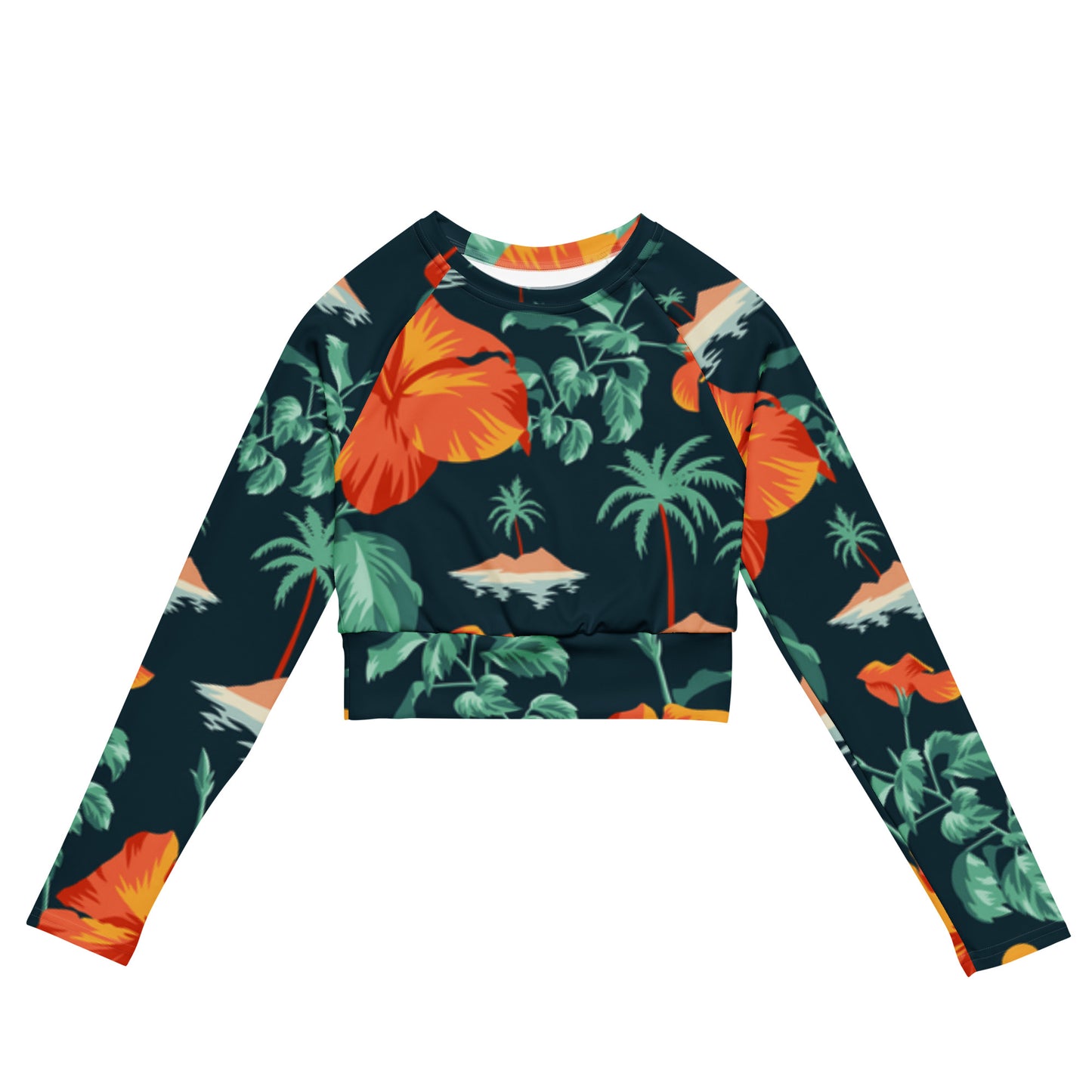 Tropics Recycled long-sleeve crop top