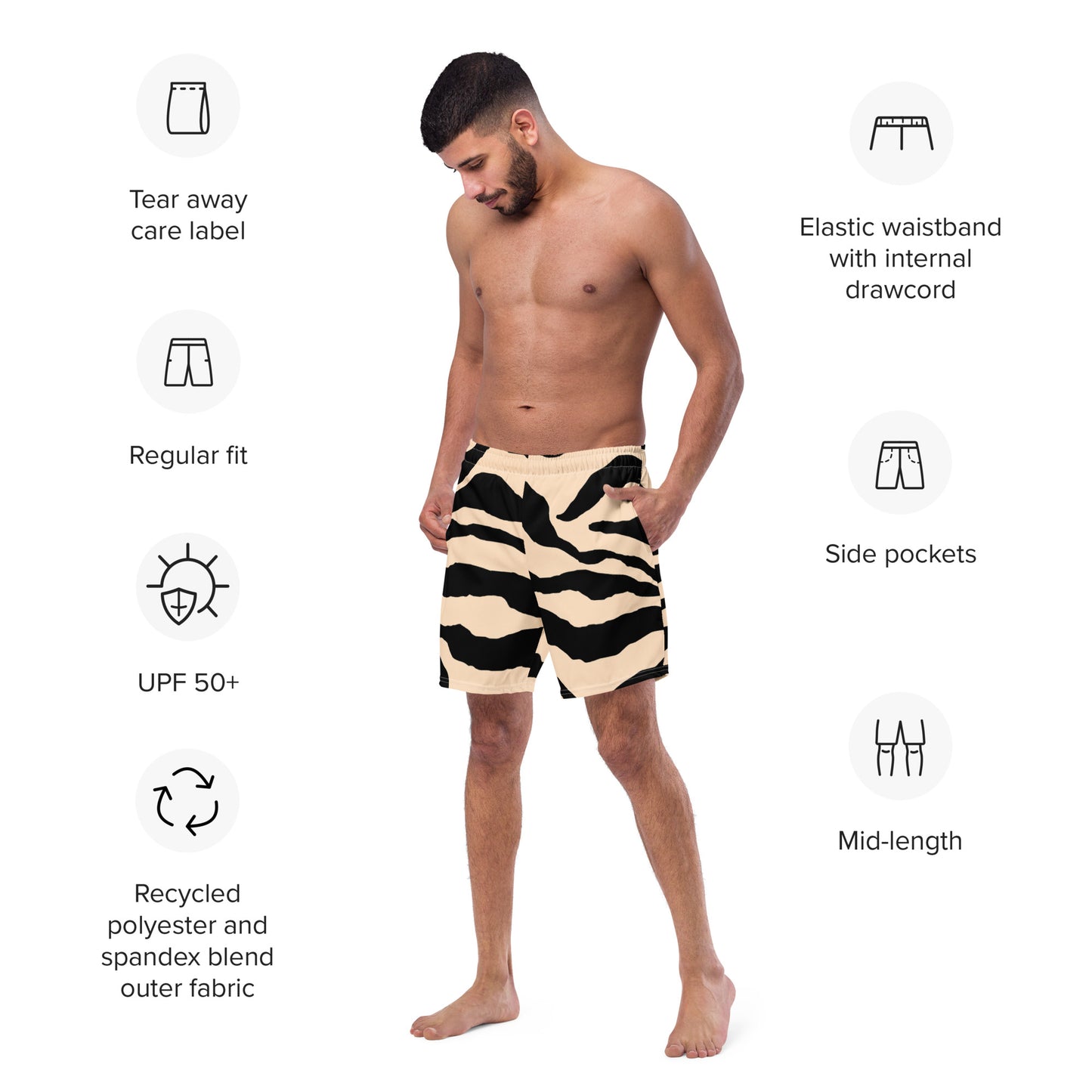 Animal Print Men's Swim Shorts