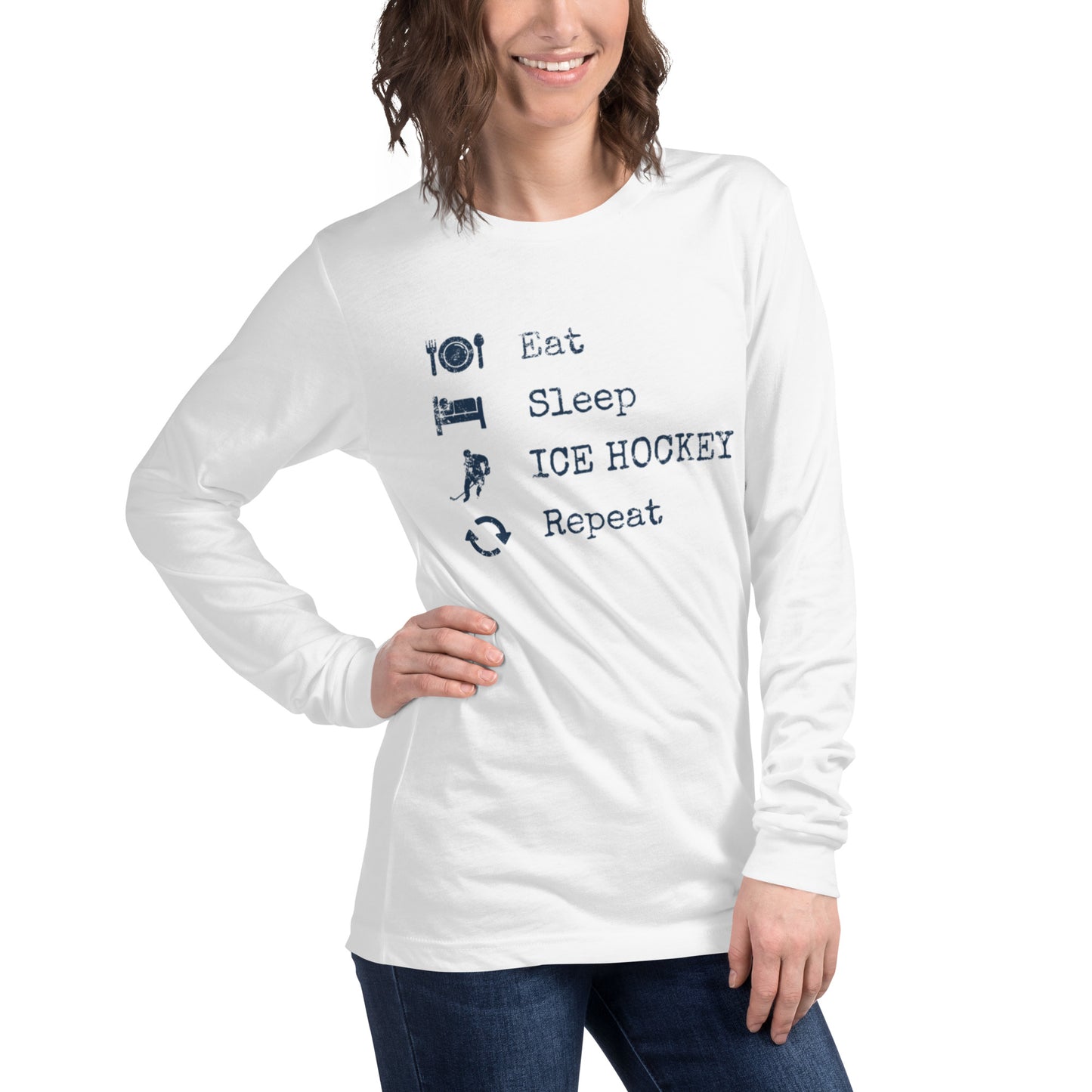 Ice Hockey Fan Long Sleeve Tee