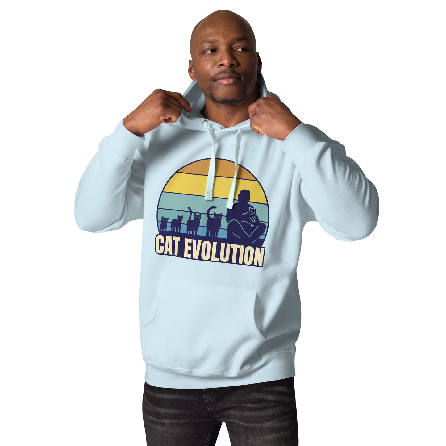cat hoodie print on demand cat evolution