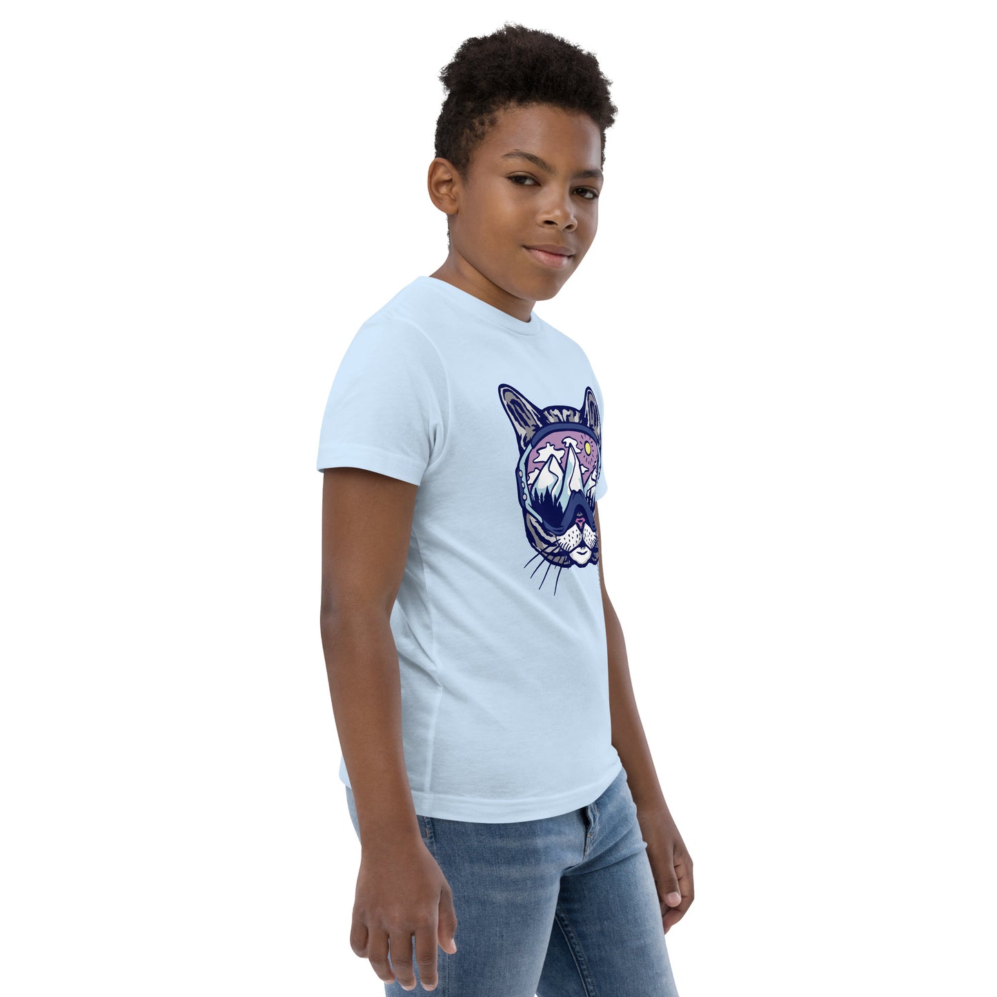 Snowboard cat Youth jersey t-shirt