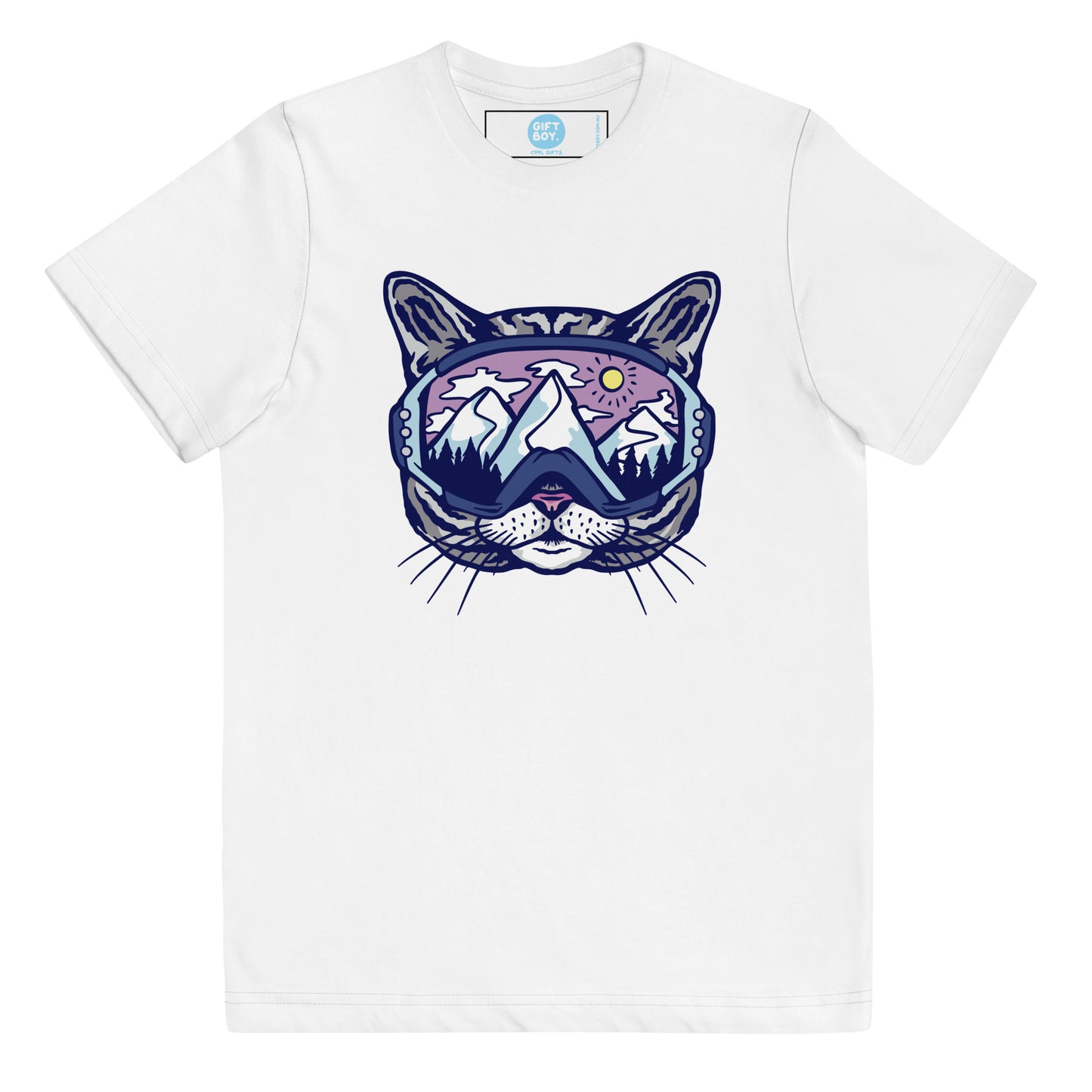 Snowboard cat Youth jersey t-shirt