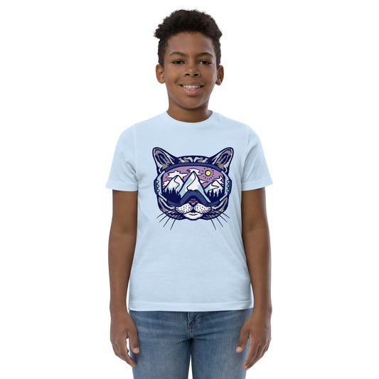Snowboard cat Youth jersey t-shirt